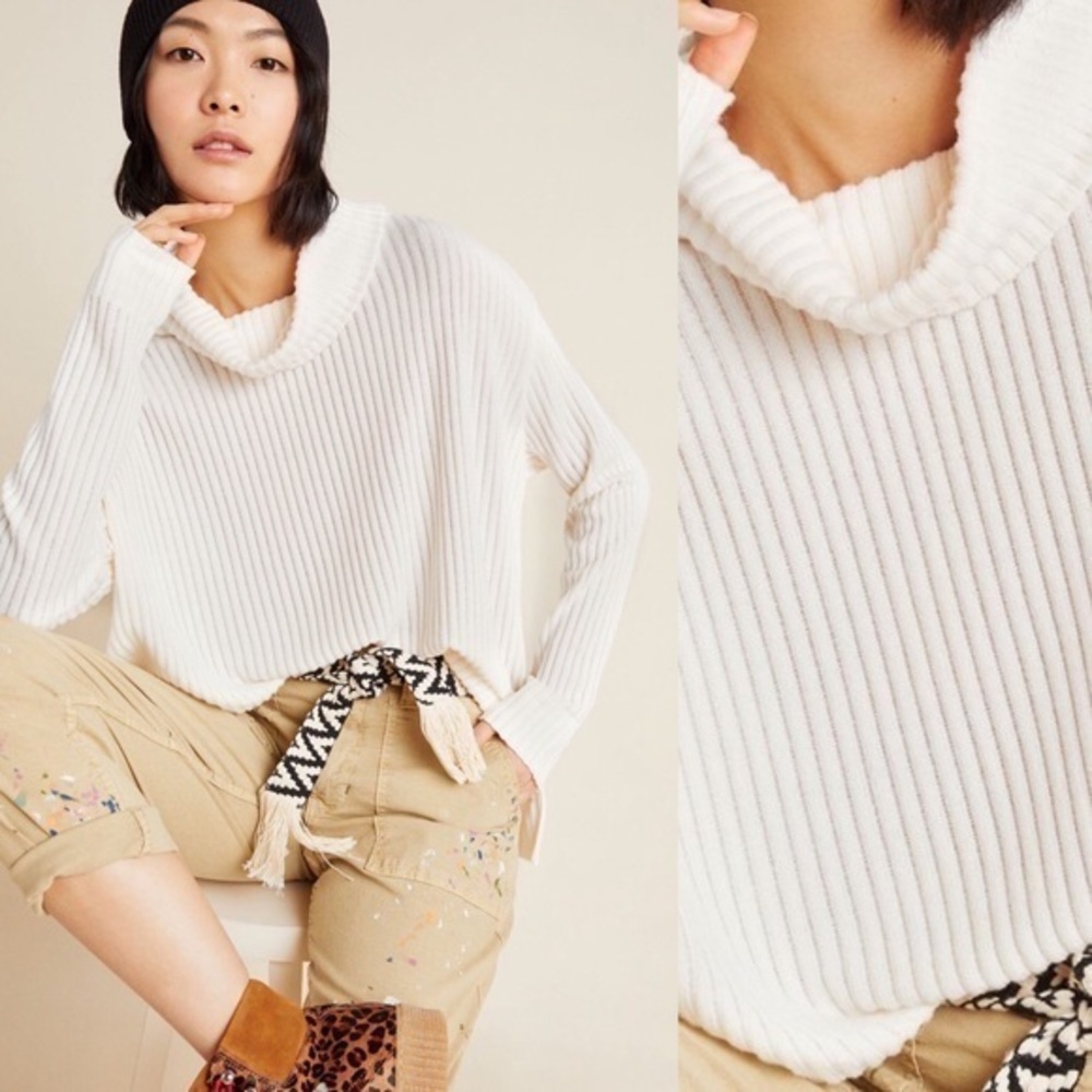 Anthropologie Vanna Cowl Neck Pullover Sweater Size XS